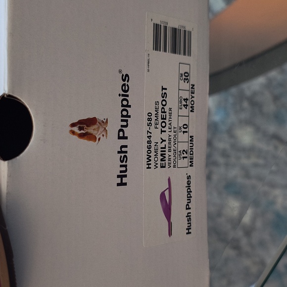 Hush Puppies Women's Emily Toepost Slipper, Very Berry Leather - Picture 6 of 7